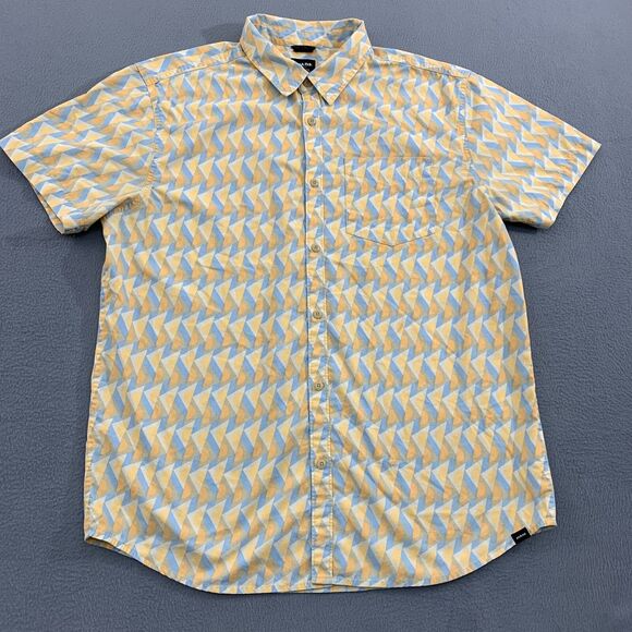prAna Other - PrAna Mens Stimmersee Shirt Size Large Aura Glow Retro Geo Woven Standard Fit